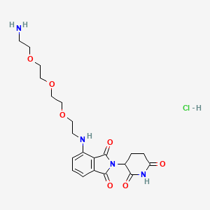 Chemical structure of Pomalidomide 4'-PEG3-amine