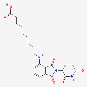Chemical structure of Pomalidomide 4'-alkylC8-acid