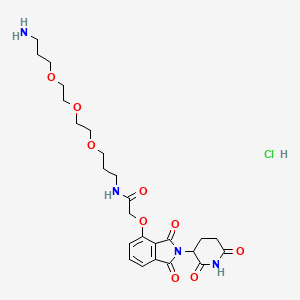 Chemical structure of Thalidomide 4'-oxyacetamide-alkylC1-PEG3-alkylC3-amine