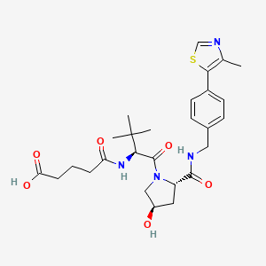 Chemical structure of VH 032 amide-alkylC3-acid