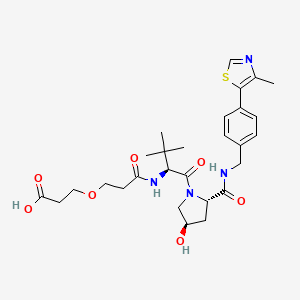 Chemical structure of VH 032 amide-PEG1-acid