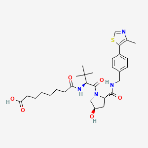 Chemical structure of VH 032 amide-alkylC6-acid