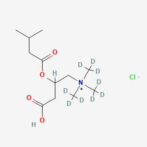 Chemical structure of Isovaleryl-DL-carnitine-d9 (chloride)