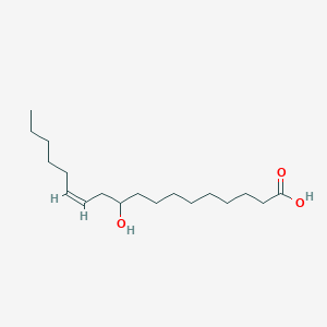 Chemical structure of 10-Hydroxy-cis-12-octadecenoic acid