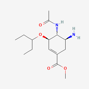Chemical structure of Oseltamivir Acid methyl ester