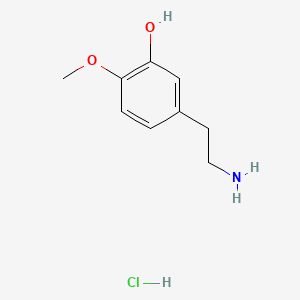 Chemical structure of 3-hydroxy-4-Methoxyphenethylamine (hydrochloride)