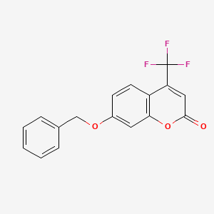 Chemical structure of 7-Benzyloxy-4-trifluoromethylcoumarin