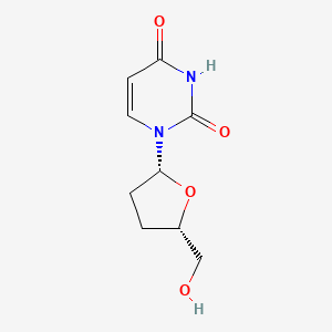 Chemical structure of 2′,3′-Dideoxyuridine