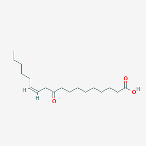 Chemical structure of 10-keto-12Z-octadecenoic acid