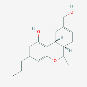 Chemical structure of (-)-11-hydroxy-δ8-Tetrahydrocannabivarin