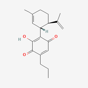 Chemical structure of CBDVQ