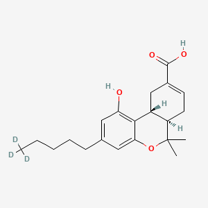Chemical structure of (-)-11-nor-9-carboxy-δ8-THC-d3