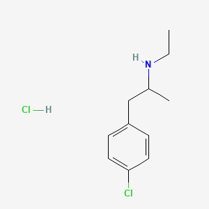 Chemical structure of 4-Chloroethamphetamine (hydrochloride)