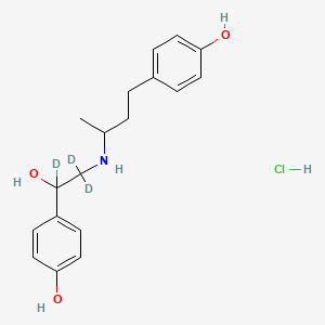 Chemical structure of Ractopamine-d3 (hydrochloride)