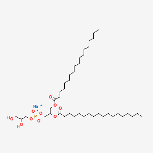 Chemical structure of 1,2-Distearoyl-rac-glycero-3-PG (sodium salt)