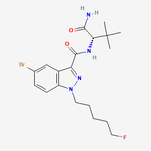 Chemical structure of 5-fluoro ADB-5'Br-PINACA