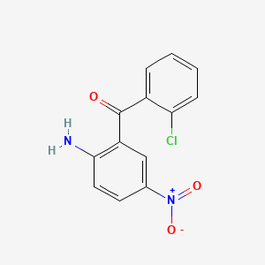 Chemical structure of 2-Amino-2'-chloro-5-nitrobenzophenone