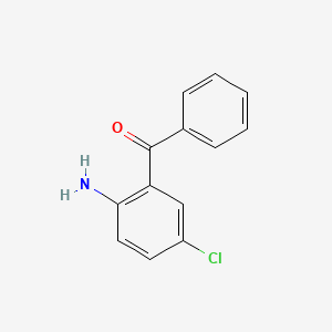 Chemical structure of 2-Amino-5-chlorobenzophenone