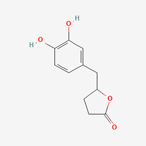 Chemical structure of 5-(3',4'-Dihydroxyphenyl)-γ-Valerolactone