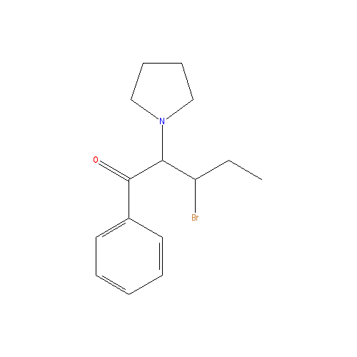 Chemical structure of 3-bromo-α-Pyrrolidinovalerophenone (hydrochloride)