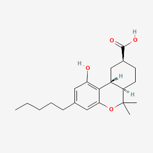 Chemical structure of 11-nor-9(S)-carboxy-Hexahydrocannabinol