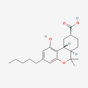 Chemical structure of 11-nor-9(R)-carboxy-Hexahydrocannabinol