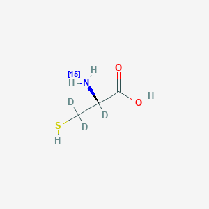 Chemical structure of L-Cysteine-15N-d3