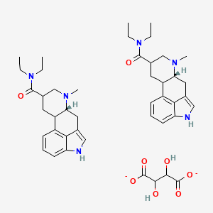 Chemical structure of LSD (L-hemitartrate) (solution)