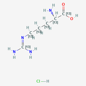 Chemical structure of L-Arginine-13C6 hydrochloride
