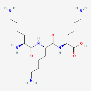 Chemical structure of Lysyllysyllysine (trifluoroacetate salt)