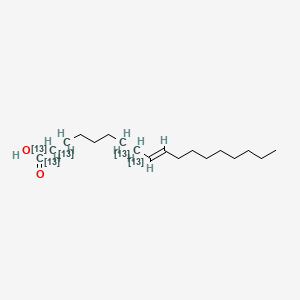 Chemical structure of Oleic Acid-13C5