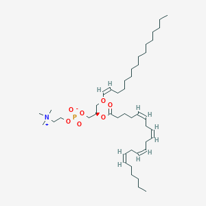 Chemical structure of 1-1(Z)-Hexadecenyl-2-Arachidonoyl-sn-glycero-3-PC