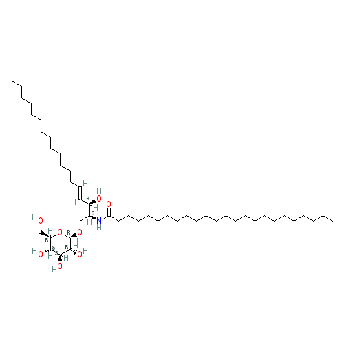 Chemical structure of Glucosylceramide (bovine buttermilk)