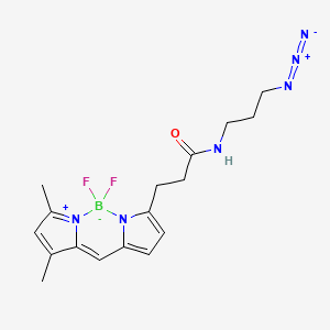 Chemical structure of BDP FL azide