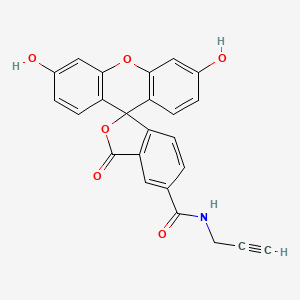 Chemical structure of FAM alkyne, 5-isomer