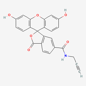 Chemical structure of FAM alkyne, 6-isomer