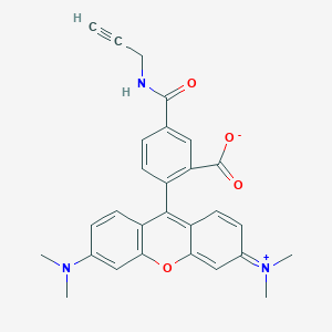 Chemical structure of TAMRA alkyne, 5-isomer