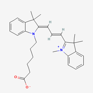 Chemical structure of Cyanine3 carboxylic acid