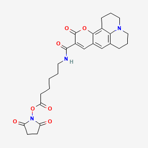 Chemical structure of Coumarin 343 X NHS ester
