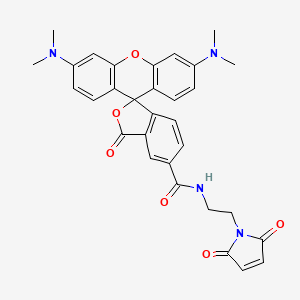 Chemical structure of TAMRA maleimide, 5-isomer