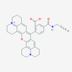 Chemical structure of ROX alkyne, 5-isomer