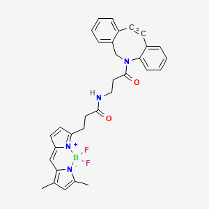 Chemical structure of BDP FL DBCO