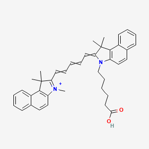 Chemical structure of Cyanine5·5 carboxylic acid