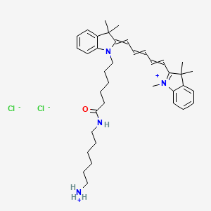 Chemical structure of Cyanine5 amine