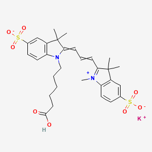 Chemical structure of Sulfo-Cyanine3 carboxylic acid