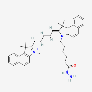 Chemical structure of Cyanine5·5 hydrazide