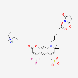 Chemical structure of AF430 NHS ester