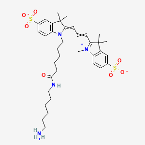 Chemical structure of Sulfo-Cyanine3 amine