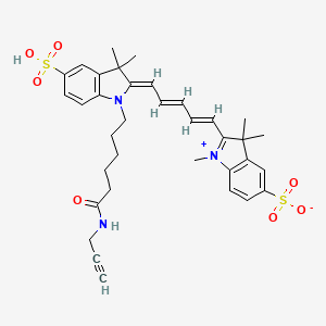 Chemical structure of Sulfo-Cyanine5 alkyne