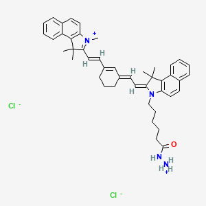 Chemical structure of Cyanine7·5 hydrazide